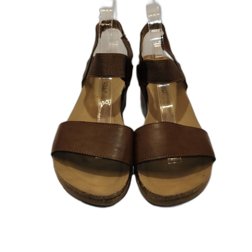 Pierre Dumas Chantal Wedge Brown Size 10